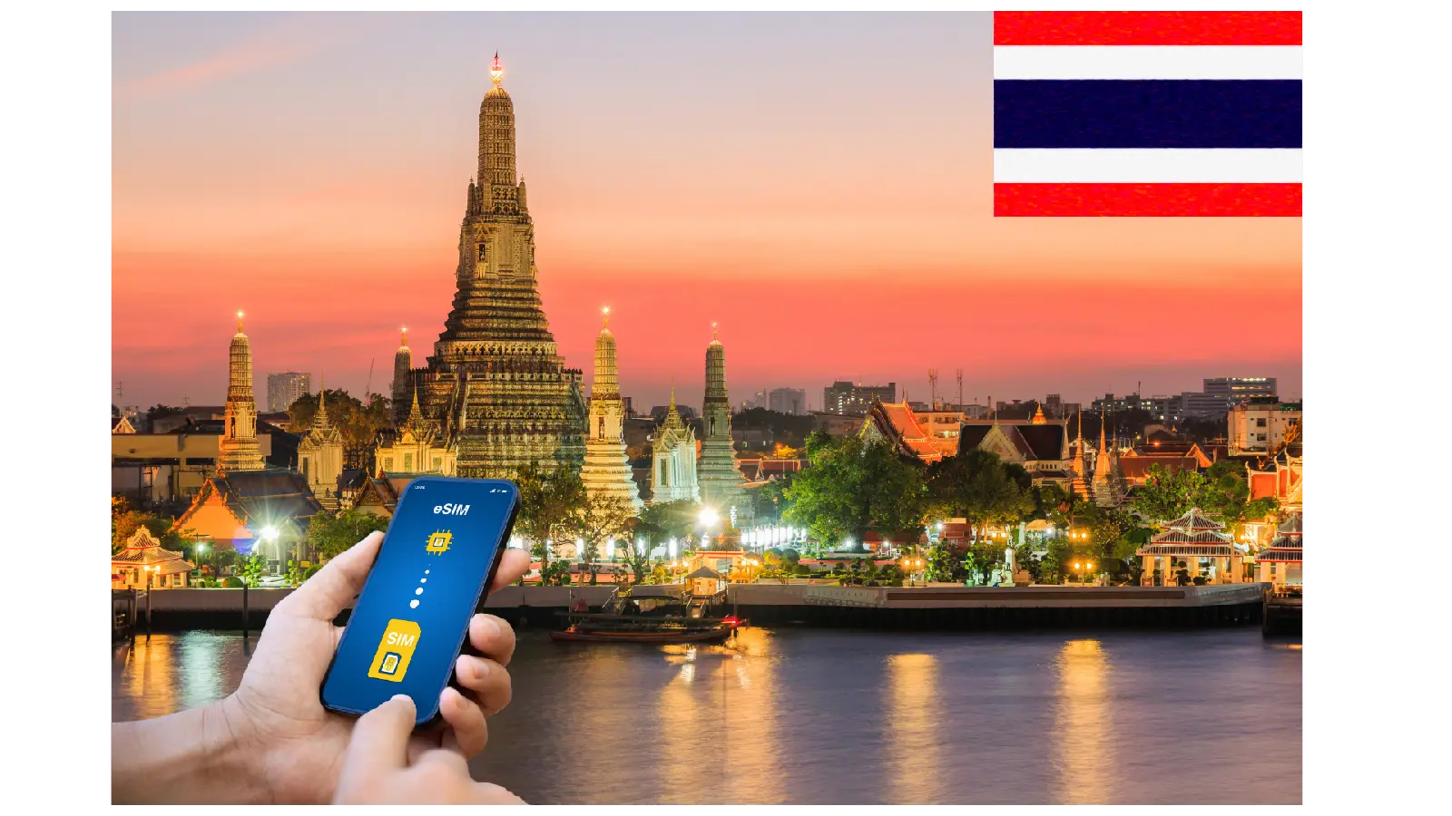 Du khách dùng eSIM Thái Lan tại Bangkok