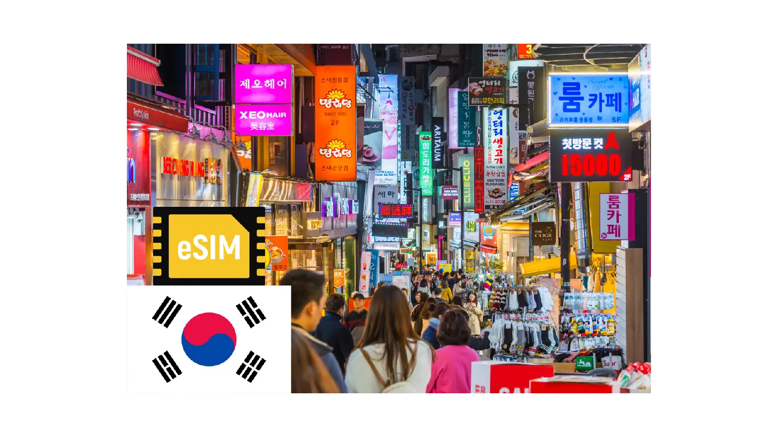 Du khách dùng eSIM Hàn Quốc check-in tại Seoul