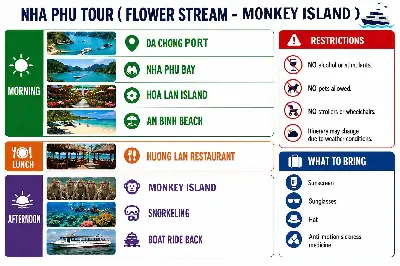 TOUR NHA PHU (SUỐI HOA LAN – ĐẢO KHỈ) 1 NGÀY – CÓ XE ĐÓN TẠI NHA TRANG (ảnh 5)