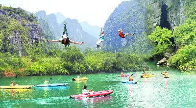 ĐẠP XE KHÁM PHÁ ĐỘNG PHONG NHA - SÔNG CHÀY HANG (ảnh 5)